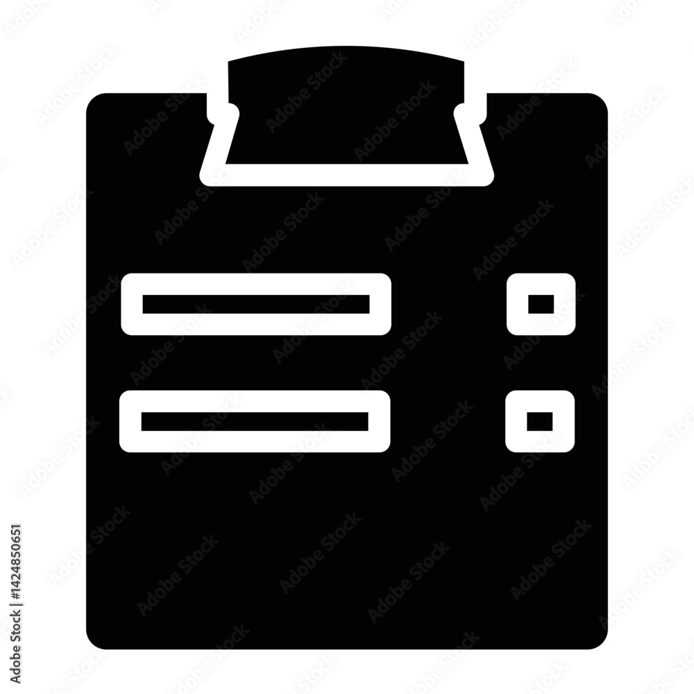 Poster task report file line icon