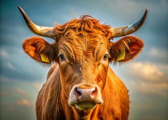 Bos taurus Cattle Close Up - Detailed Product Photography of Cow