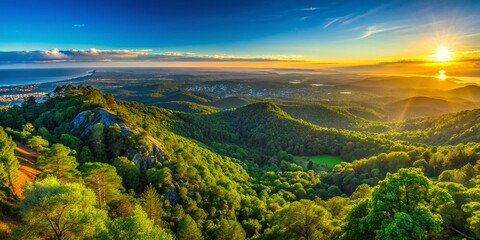 Fototapeta premium Breathtaking Panoramic View from Tantalus Lookout, Vancouver Island, British Columbia, Canada