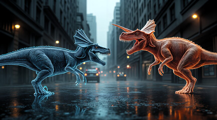 Fototapeta premium dinosaur hologram Insane PhotoGraphy