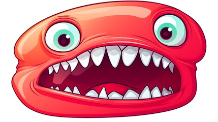 Professional Cartoon Burp Sticker Stock Illustration for Creative Designs