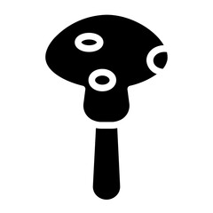 Forest Fungi Mushroom Line Icon