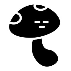 Food Forest Mushrooms Line Icon