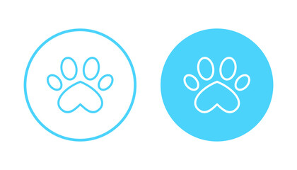 Obraz premium Paw icon vector. paw print sign and symbol. dog or cat paw