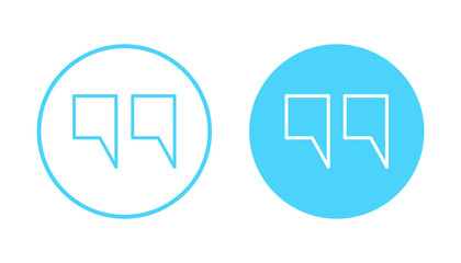 Quote icon vector. Quotation mark sign and symbol