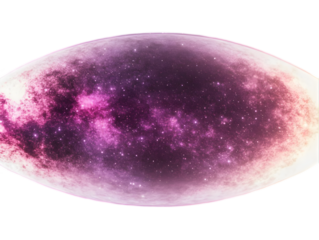 Cosmic Abstract Illustration of a Purple Galaxy and Stars in a Black Background
