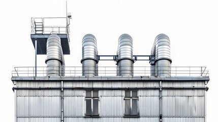Ventilation Pipes on Industrial Building Roof: Effective Air Circulation and Ventilation System