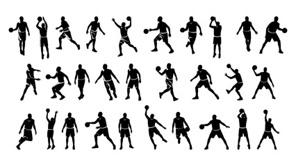 Basketball silhouettes vector