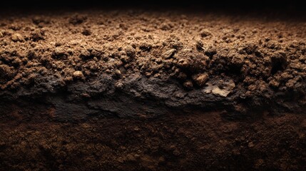 Rich brown soil dirt ground texture background