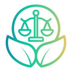 justice Line Gradient Icon