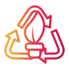 nature recycling Line Gradient Icon