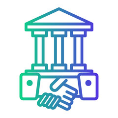 relations Line Gradient Icon