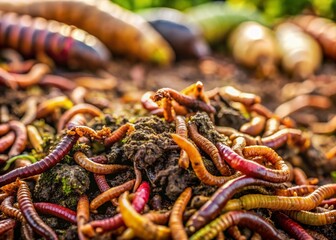 Dog Poop with Worms: Close-up Stock Photo Showing Parasites in Canine Feces