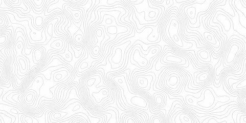 white topo map background, Topographic contour lines. Seamless pattern with lines Topographic map. Geographic relief diagram line wave carve design.