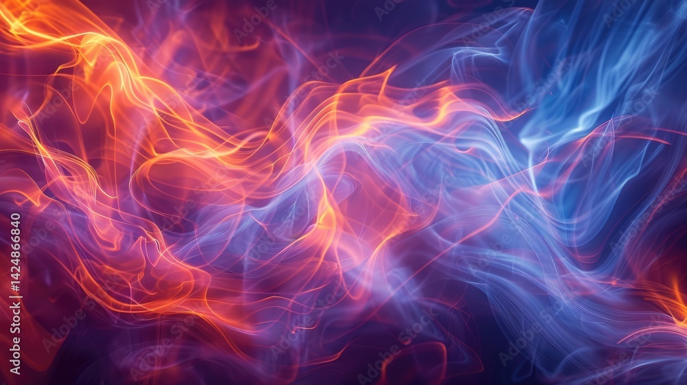 Poster this abstract image showcases dynamic waves of light and energy in vibrant colors. it's perfect for 