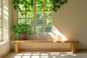 sustainable shadows: trellis with climbing plants casting intricate shadows,