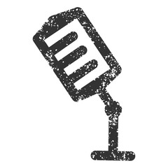 Music microphone graffiti with grunge texture
