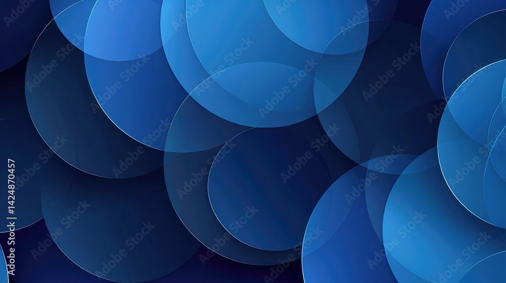 Poster layered blue circles in various sizes creating a textured abstract background. background image of 3