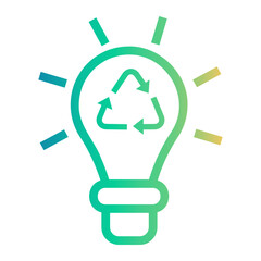 bulb Line Gradient Icon