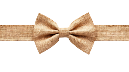 Golden Ribbon Bow Decoration Isolated On A Transparent Background Illustration