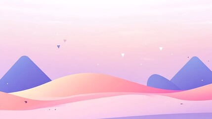 Pastel Desert Landscape.