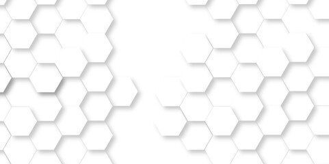 Abstract emboss white Hexagonal Background. Luxury White Pattern. Vector Futuristic minimal honeycomb mosaic white background. geometric mesh cell texture. modern futuristic wallpaper.