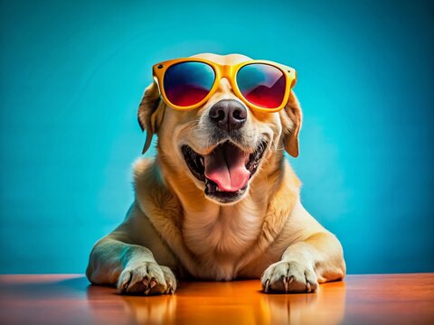 Hilarious Dogg Pose:  Funny Cannabis Culture Stock Photo