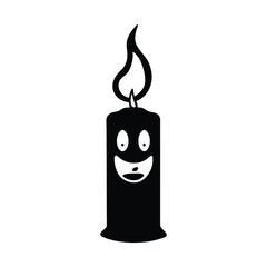 Candle Flame Shaped Like a Screaming Face Silhouette