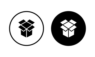Naklejka premium Box icon vector illustration. box sign and symbol, parcel, package