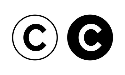 Fototapeta premium Copyright icon vector illustration. copyright sign and symbol