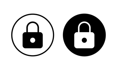 Lock icon vector illustration. Padlock sign and symbol. Encryption icon. Security symbol