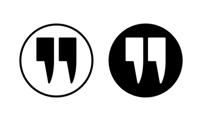 Quote icon vector illustration. Quotation mark sign and symbol