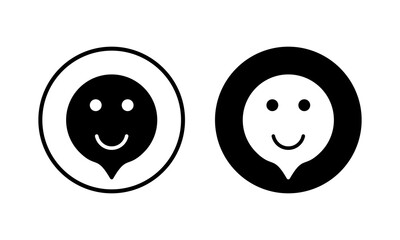 smile icon vector illustration. smile emoticon icon. feedback sign and symbol