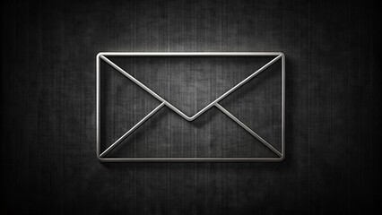 Low Light Envelope Email Line Art: Black Outline App & Website Graphic