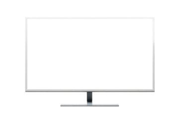TV with thin bezels and transparent screen. Isolated on a transparent background