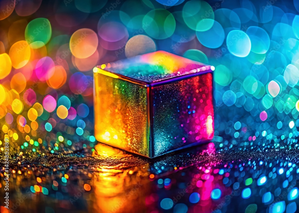 Poster macro box fade abstract texture background - colorful gradient design