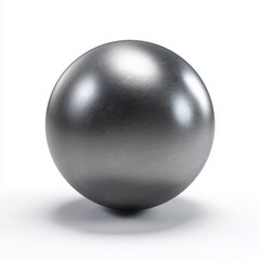 Obraz premium Realistic steel ball glistens, reflecting light with cool, smooth surface and sense of solid, unwavering presence