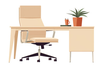 Fototapeta premium PNG Office chair desk furniture.