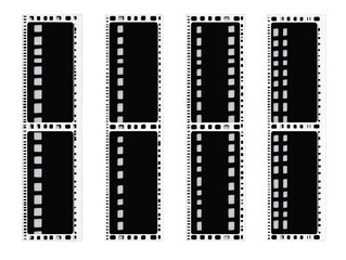 Illustration of Black And White Rectangular Templates On Transparent Background