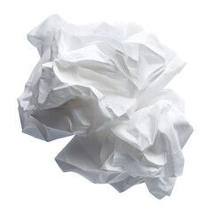 Obraz premium Crumpled tissues, white disposable wet wipes isolated, clipping --v 7.0