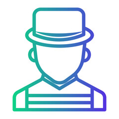 festival Line Gradient Icon