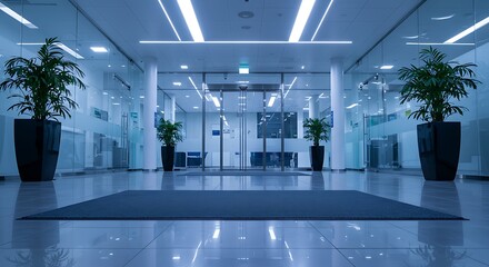 At the entrance of the hospital, door mats are placed to ensure cleanliness and hygiene. These mats help in trapping dirt, dust, and moisture from the shoes of visitors, patients