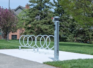 Public Park Bike Repair Station
