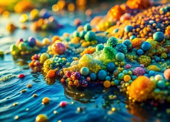 Microscopic Close-up of Toxic Granulation in Industrial Waste Sample