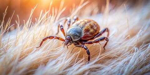 Miniature Dog with Tick - Close-up Tilt-Shift Photo