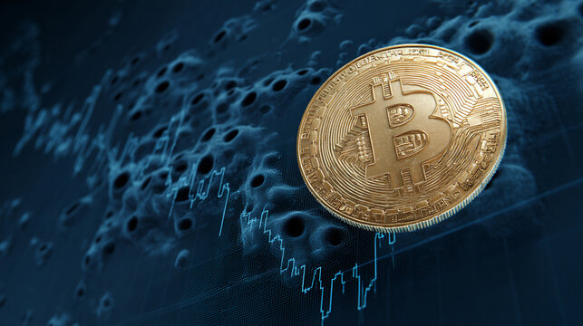 Bitcoin cryptocurrency digital currency finance investment blockchain technology market growth concept