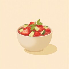 Strawberry Cucumber Gazpacho in Bowl