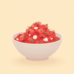 Watermelon Feta Salad in Bowl