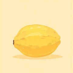 Yellow Cacao Fruit Illustration