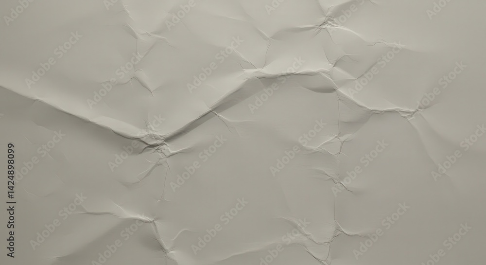 Poster wrinkled paper texture background with creases and folds surface design